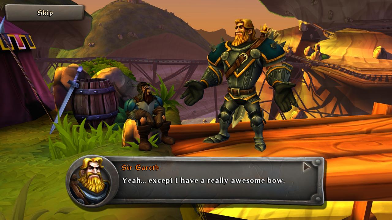 [01/08/2013] Castlestorm im Test: Die Story-Kampagnen werden mit kleinen, harmlos-witzigen Cutscenes erzählt. Sprachausgabe gibt's dabei aber nicht.