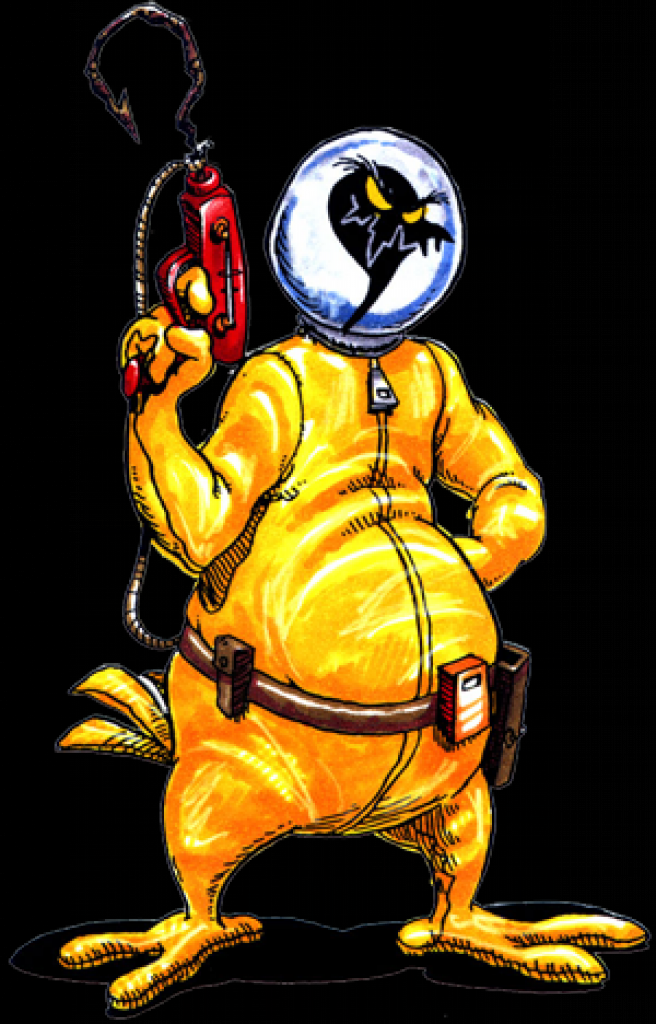 [09/08/2013] Die Earthworm Jim-Spiele sind voll gespickt mit abgedrehten Bösewichtern. Einer der ersten Riege ist Psy-Crow. Nicht nur, dass dieser Fiesling nicht mehr alle Tassen im Schrank hat, er macht sich eines der schlimmsten Dinge überhaupt strafbar: er wirft wehrlose Welpen aus dem Fenster. Ab mit dem Kopf!