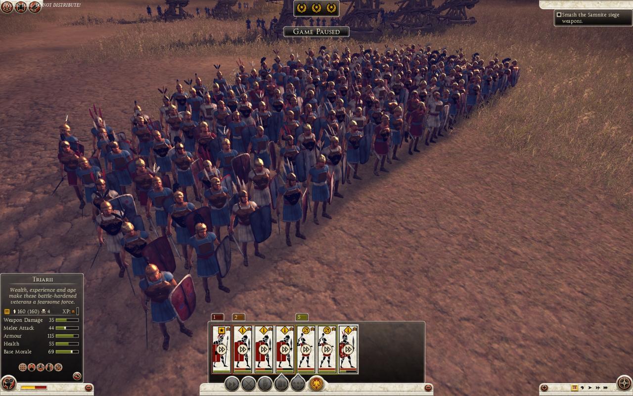 [01/08/2013] Total War: Rome 2 in der Vorschau - Zoomt man rein, wird aus dem blauen Pixelbrei eine detaillierte Gruppe von Soldaten in bläulicher Rüstung.