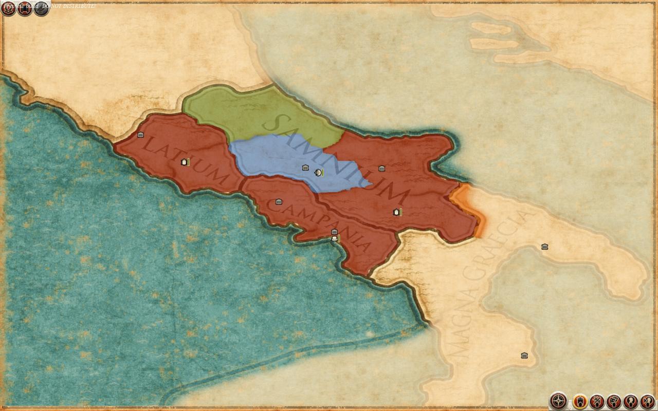 [01/08/2013] Total War: Rome 2 in der Vorschau - Auch die Strategie-Karte lässt sich herauszoomen, um sich so beispielsweise die öffentliche Ordnung in den Provinzen anzuschauen.