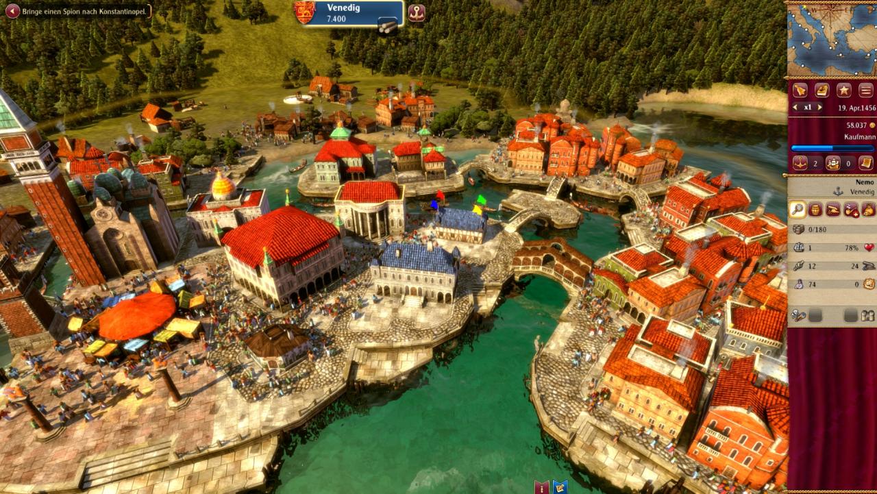 [26/09/2013] Rise of Venice im Test: Die Handelssimulation sieht toll aus und ist tiefgründig, könnte aber so manchen Einsteiger überfordern. (1)