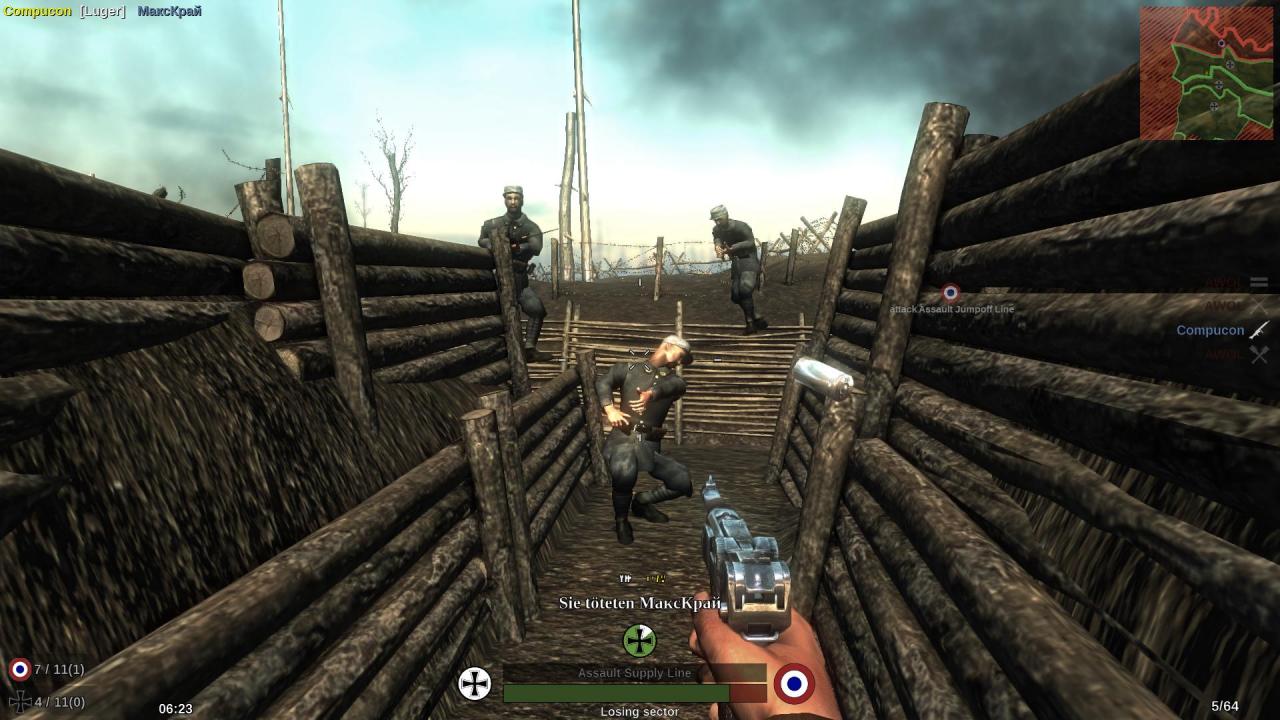 [20/09/2013] Verdun möchte realistisch wirken. So reicht ein Treffer, um einen Gegner zu töten. Leider kann man die hakeligen Animationen nicht wirklich als lebensnah bezeichnen.