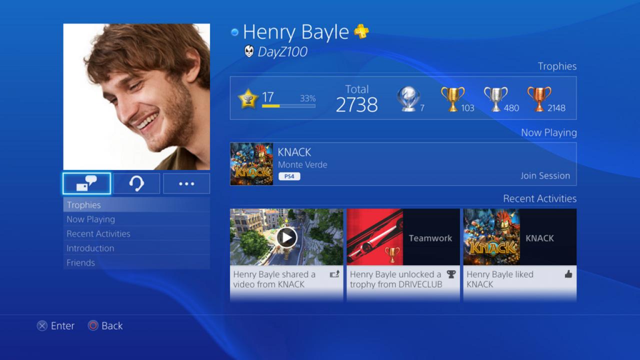 [25/09/2013] Das Spielerprofil auf der Playstation 4 und viele Social-Features sind nun im System implementiert.