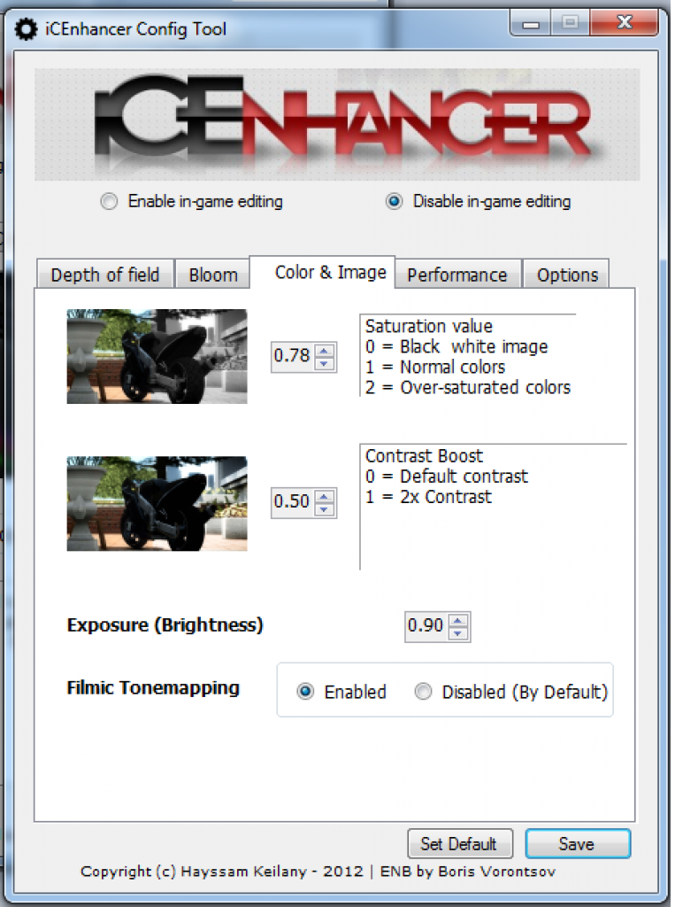 [01/10/2013] Config-Tool: Einstellungen für Color & Image