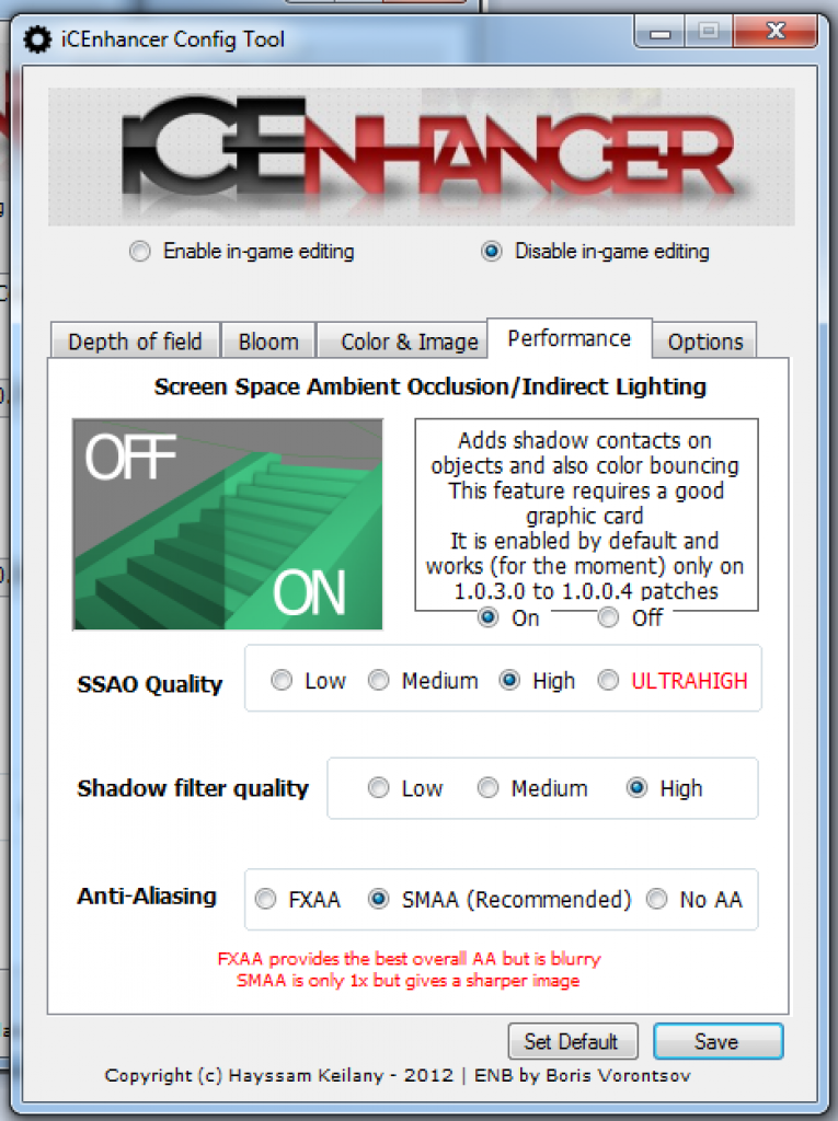 [01/10/2013] Config-Tool: Einstellungen für Performance