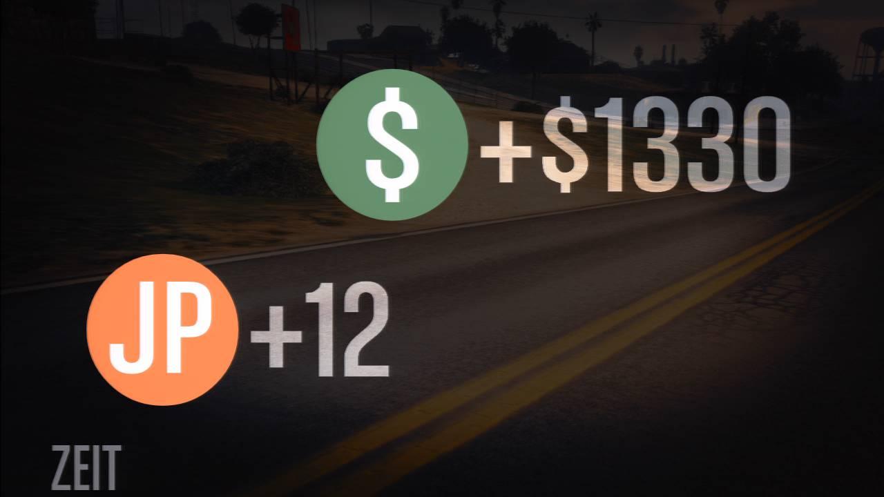 [01/10/2013] Schließt ihr Jobs oder Missionen in GTA 5 Online ab, erhaltet ihr Geld und Erfahrungspunkte.