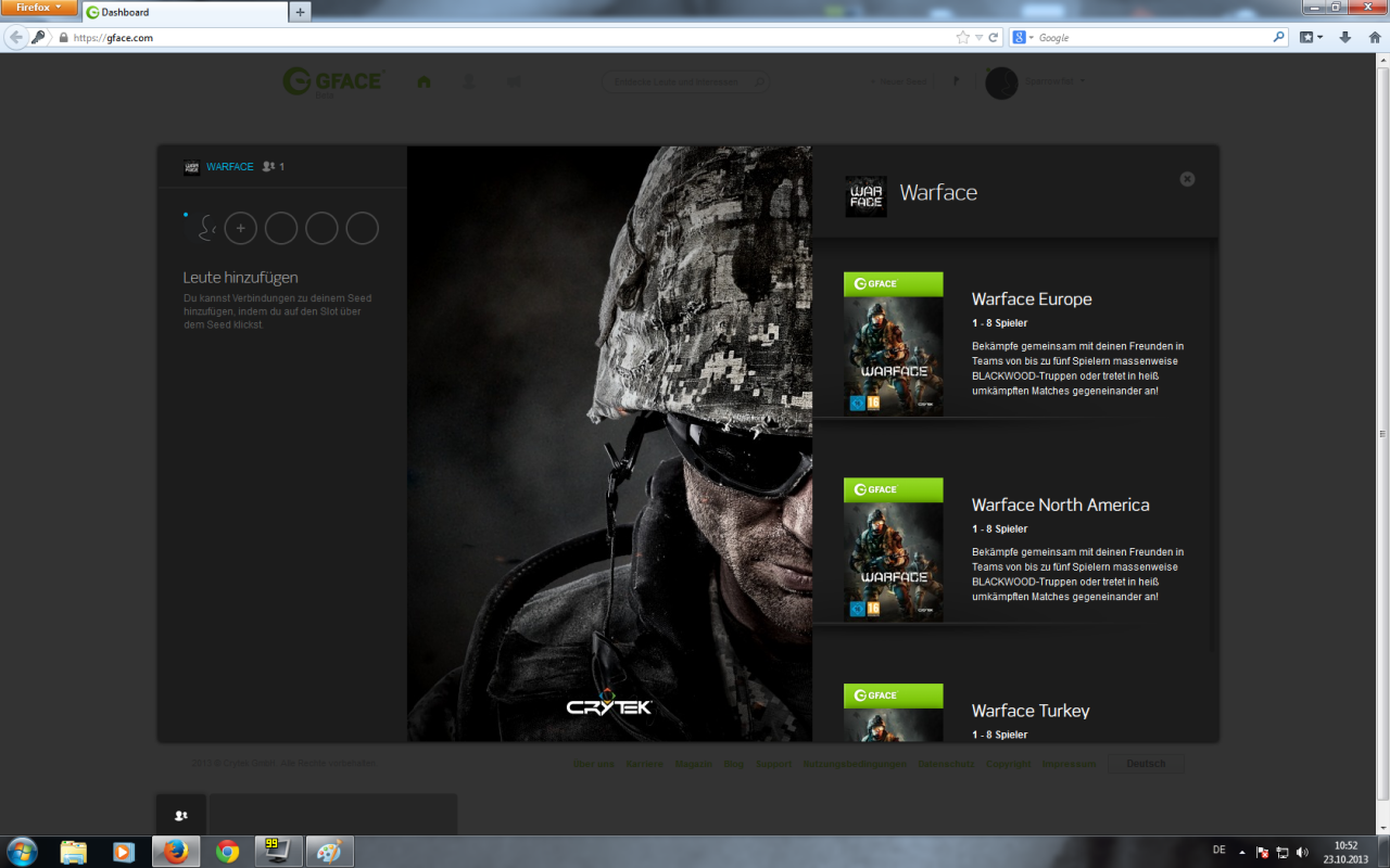 [23/10/2013] Warface im Test: Der Shooter installiert auf der Windows-Partition einen Client mit rund 3 GByte Dateivolumen. Einen Installationspfad kann man nicht wählen.