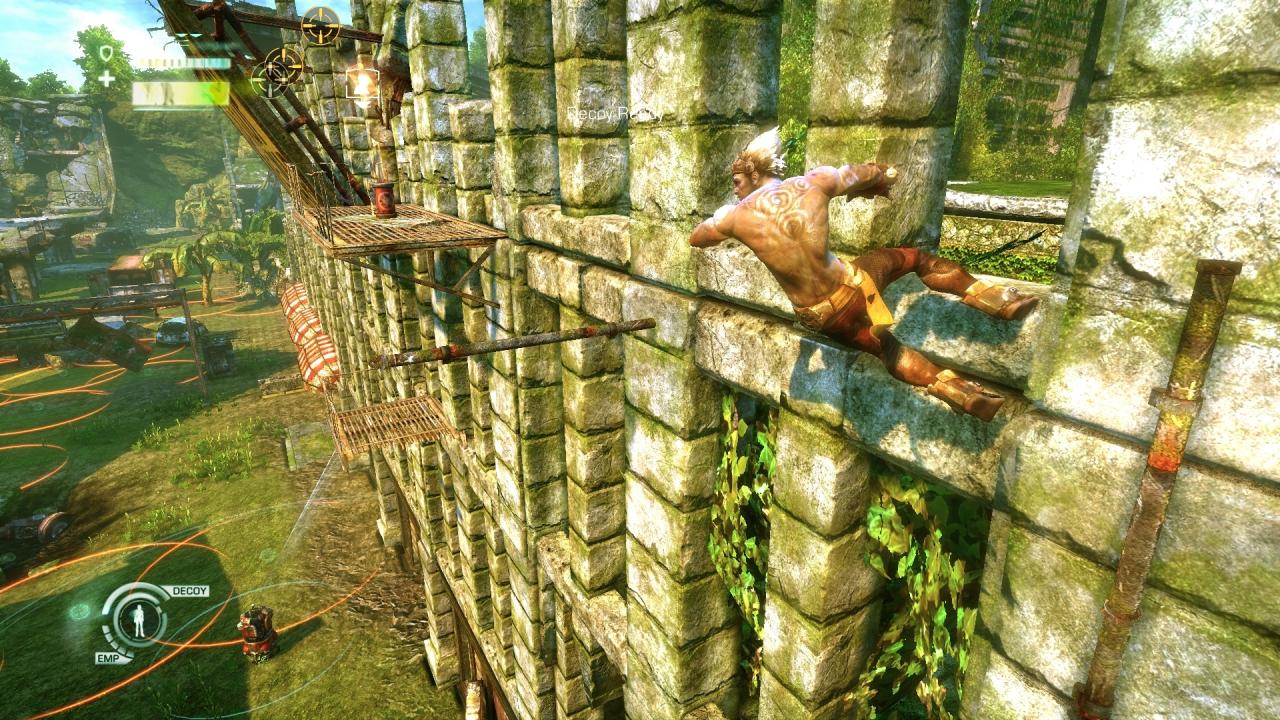 [30/10/2013] Objekte, an denen Monkey sich festhalten kann, werden blinkend hervorgehoben.