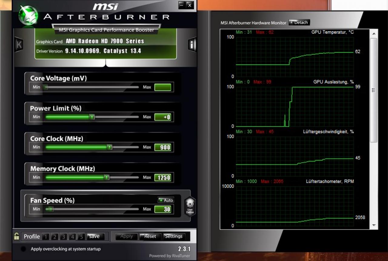 [04/10/2013] Grafikkartentool zum Übertakten und Überwachen: der MSI-Afterburner