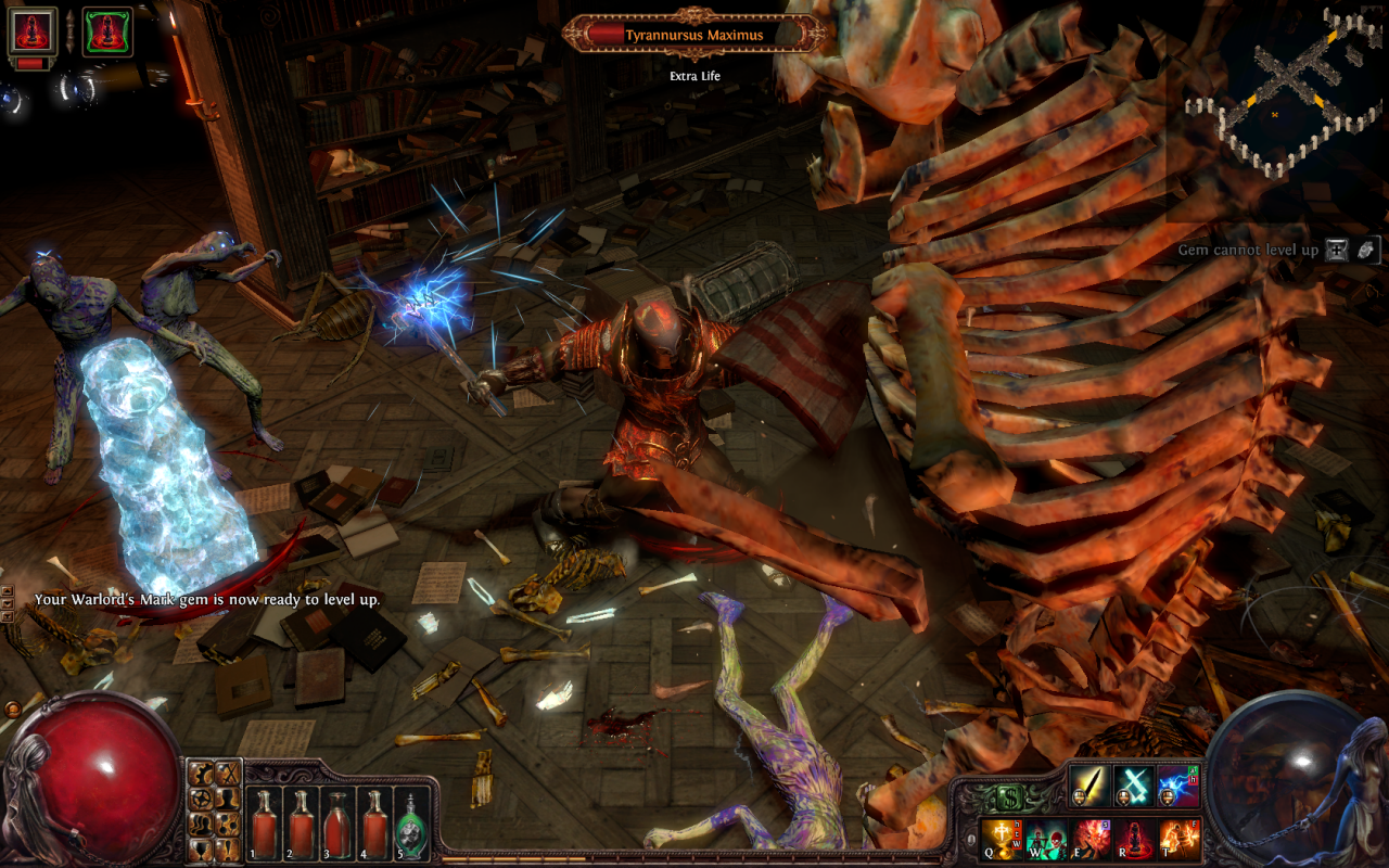 [31/10/2013] Path of Exile im Test: Besonders in der Nahansicht zeigt sich eine gewisse Polygonarmut der Figuren.