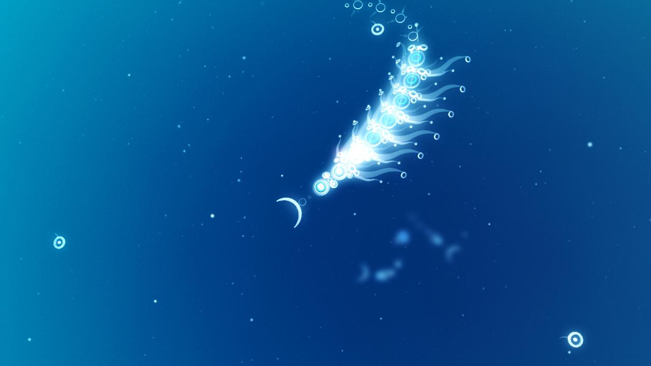 [25/10/2013] Das Flash-Spiel Flow von thatgamecompany könnte man am besten als Mischung von Flower und Spore bezeichnen. Ziel ist es sich auf der Leiter der Evolution nach oben zu arbeiten, indem man sich schwimmend oder schlängelnd durch eine surreale Welt bewegt und andere Organismen futtert, um selbst immer weiter zu wachsen.