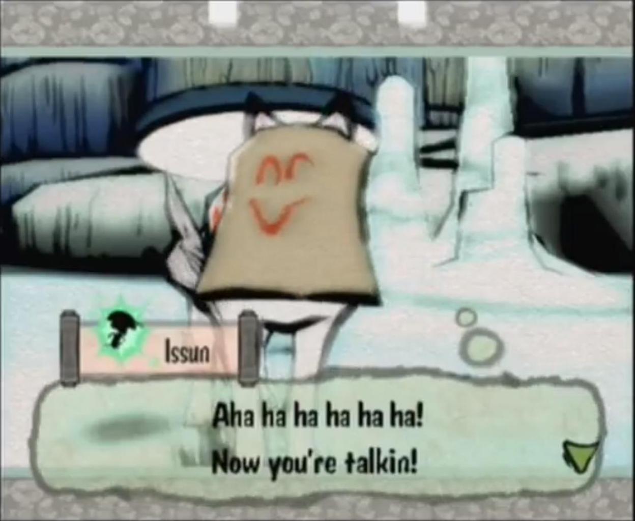 [15/10/2013] Amaterasu aus Okami hat es nicht so sehr mit Verkleidungen. Um die Imps zu täuschen setzt die Göttin einfach ein Stück Papier auf ihr Gesicht, das vom Spieler, mit dem Pinsel gestaltet werden kann.