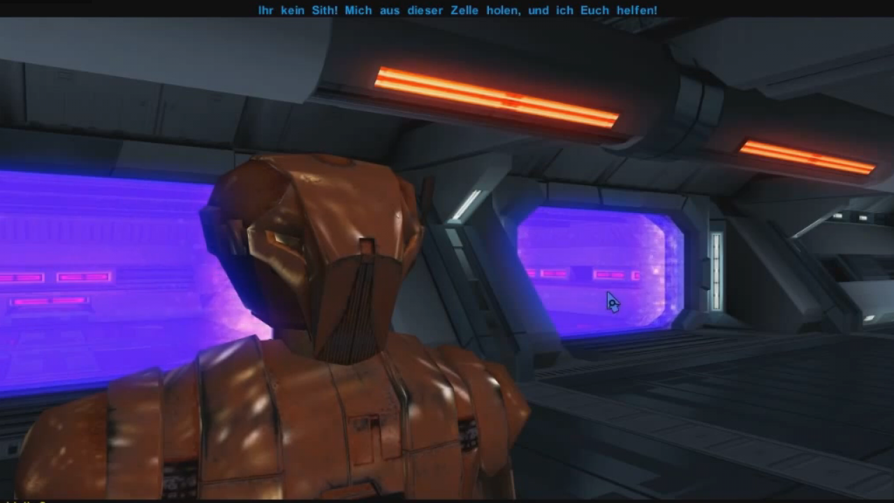 [29/10/2013] HK-47 ist ein von Darth Raven gebauter als Protokolldroide getarnter Attentäterdroide. Er sieht die Dinge sehr pragmatisch und Menschen sind für ihn nicht mehr als Fleischsäcke. Der tödliche Roboter wechselte regelmäßig den Besitzer, um für diese zuverlässig Attentate auszuführen. Diesem Roboter sollte man besser nicht in die Quere kommen.