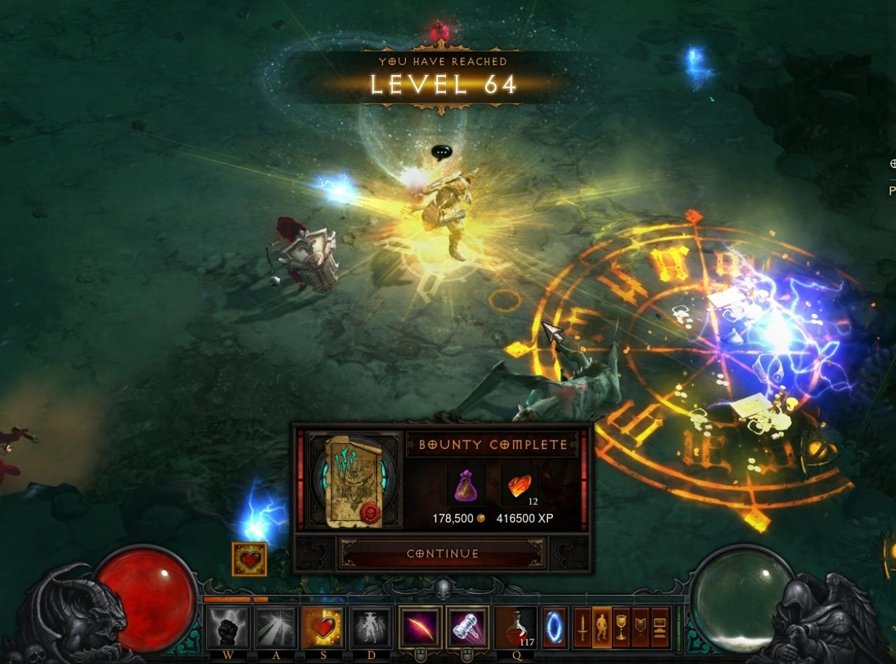 [27/11/2013] Sobald wir eine Kopfgeld-Aufgabe erledigen, werden wir mit Blood Shards, Gold, XP und Beutesäckchen belohnt.