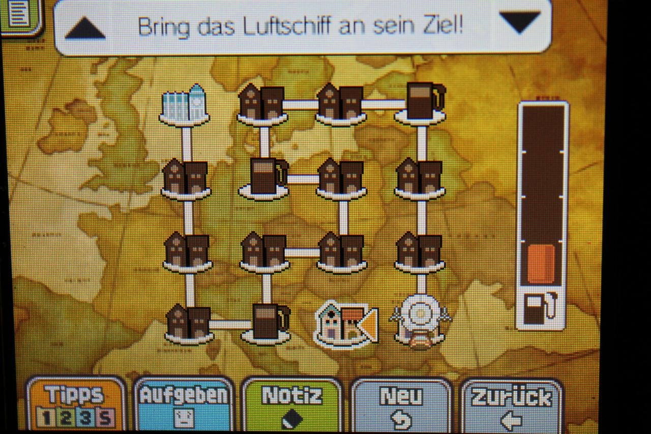 [08/11/2013] Professor Layton und das Vermächtnis von Aslant: Hier seht ihr die Lösung zu Rätsel 001: Ziel des Bostonius.