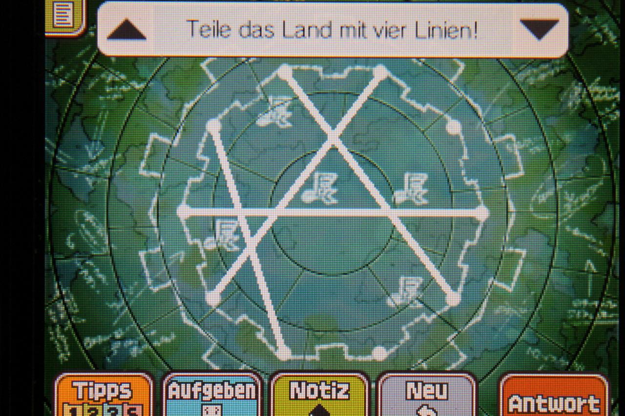 [08/11/2013] Professor Layton und das Vermächtnis von Aslant: Hier seht ihr die Lösung zu Rätsel 018: Der König der Gestirne.