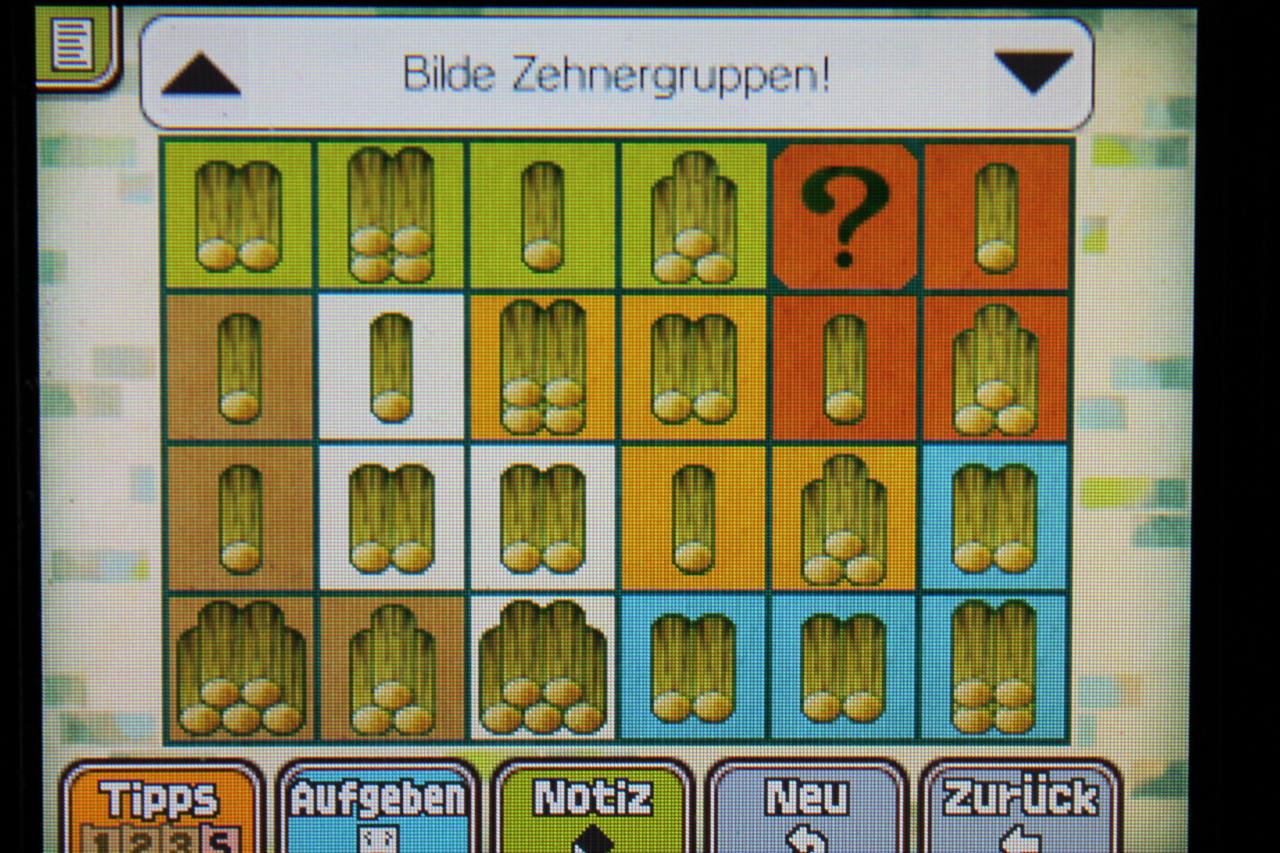 [11/11/2013] Professor Layton und das Vermächtnis von Aslant: So sieht die korrekte Einteilung der Holzblöcke zu Rätsel 042: Lasterkähne aus.