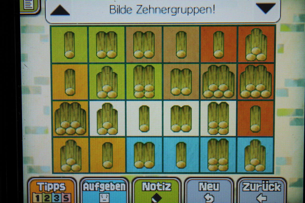 [11/11/2013] Professor Layton und das Vermächtnis von Aslant: So sieht die korrekte Einteilung der Holzblöcke zu Rätsel 057: Lasterkähne 2 aus.