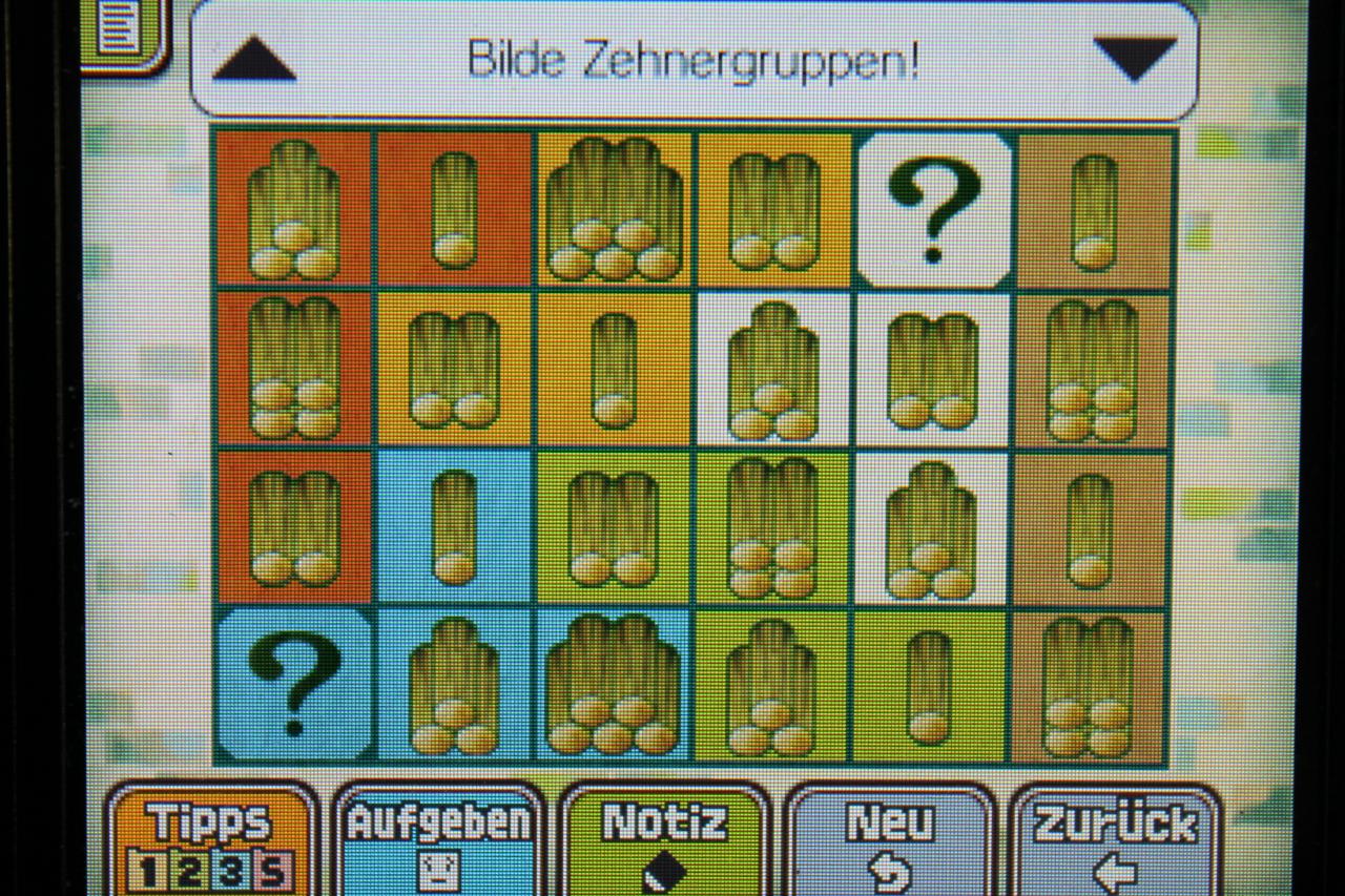 [13/11/2013] Professor Layton und das Vermächtnis von Aslant: Hier könnt ihr die korrekte EInteilung der Holzblöcke zu Rätsel 133: Lasterkähne 3 sehen.