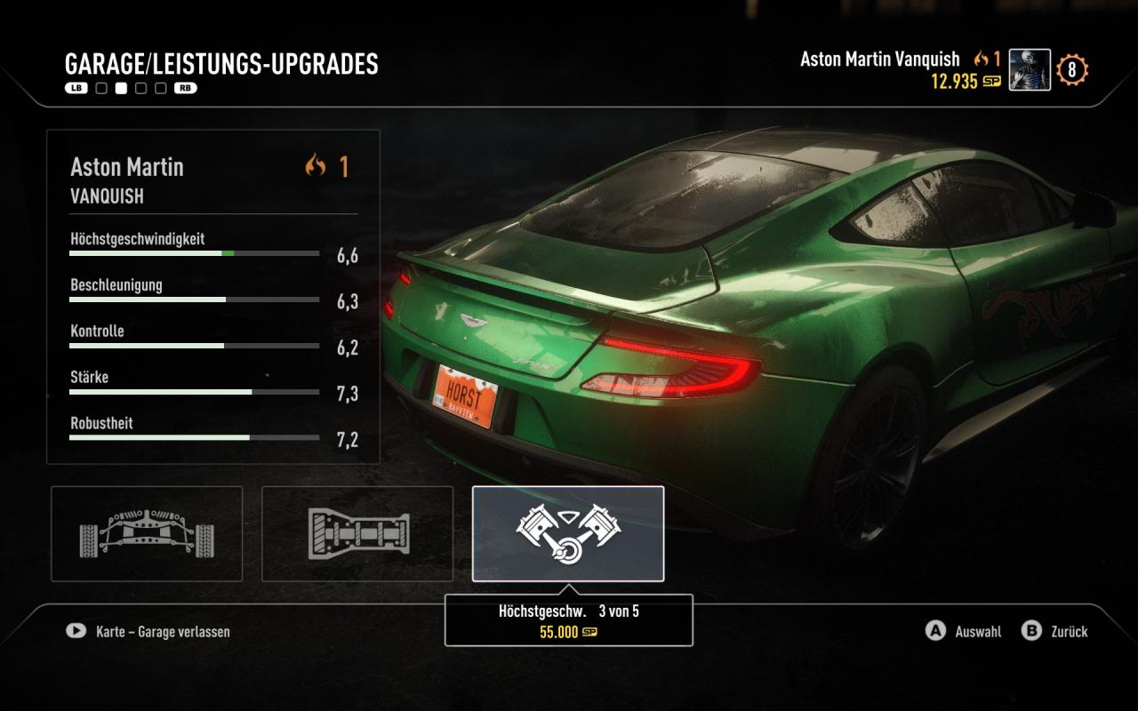 [20/11/2013] Für jede als Racer erledigte Speedlist erhaltet ihr ein neues Auto. Dies muss aber erst mal einem Leistungs-Tuning unterzogen werden, damit es konkurrenzfähig ist.
