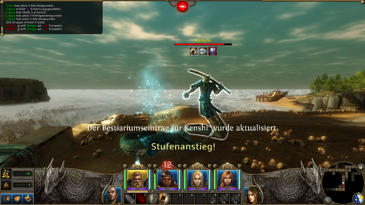 [29/11/2013] Might & Magic X: Legacy im Early-Access-Check (V.1.2.2)Für fleißiges Kämpfen gibt's Erfahrungspunkte und klassische Stufenaufstiege für die Charaktere.