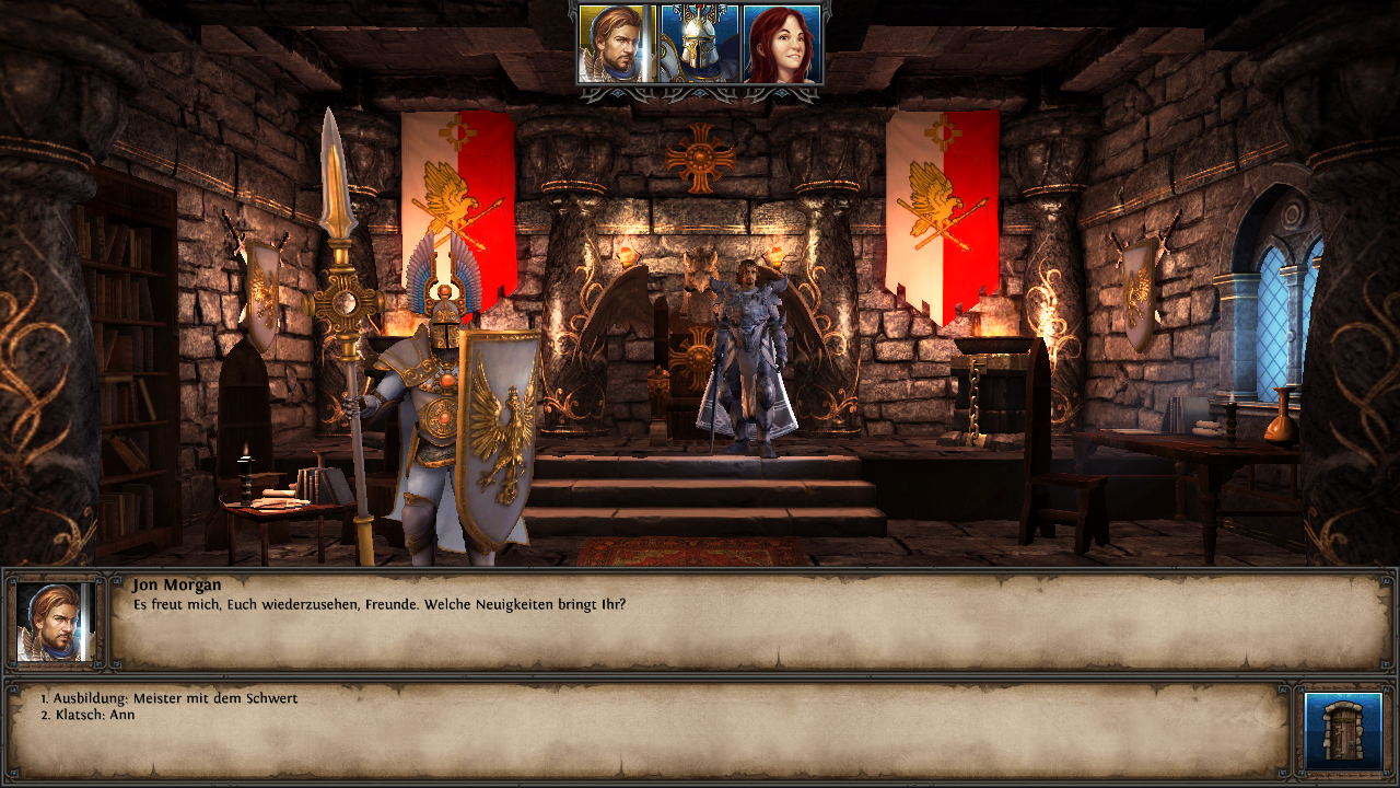 [29/11/2013] Might & Magic X: Legacy im Early-Access-Check (V.1.2.2)Auf NPCs trifft man in solch nett inszenierten Bildschirmen.
