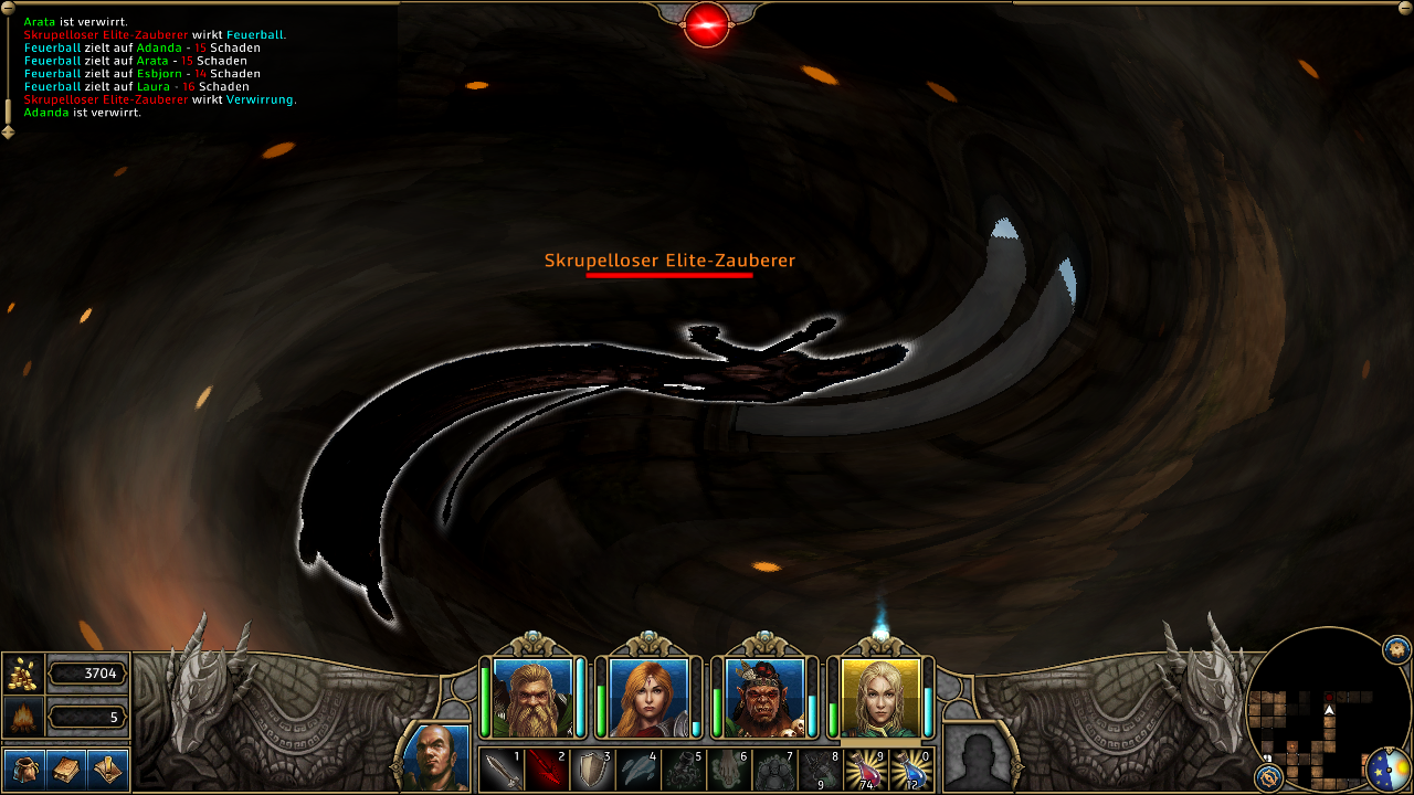 [29/11/2013] Might & Magic X: Legacy im Early-Access-Check (V.1.2.2)Nein, kein Grafikfehler. Ein gegnerischer Magier verwirrt unsere Sinne, was durch einen wabernden Effekt dargestellt wird.