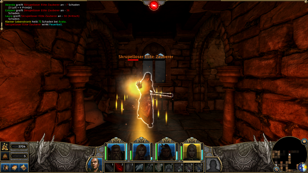 [29/11/2013] Might & Magic X: Legacy im Early-Access-Check (V.1.2.2)Anvisierte Gegner sind mit einer weißen Umrahmung hervorgehoben.