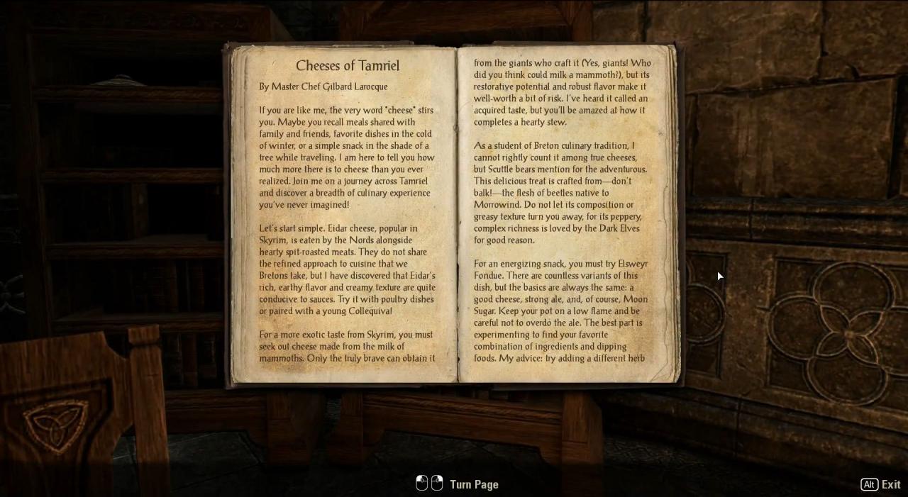 [19/11/2013] Das Universum von The Elder Scrolls hat weitaus mehr zu bieten, als es zunächst den Anschein haben mag. Während die Hauptquests der verschiedenen Spiele, die sich über viele Jahrhunderte erstrecken, recht gewöhnliche Fantasy-Geschichten mit weitgehend unspektakulärer Inszenierung darstellen, finden wir in der ganzen Welt Hinweise auf historische Ereignisse und lernen in Textbüchern die Geschichte des Planeten Nirn, der verschiedenen Kontinente und deren Völker.