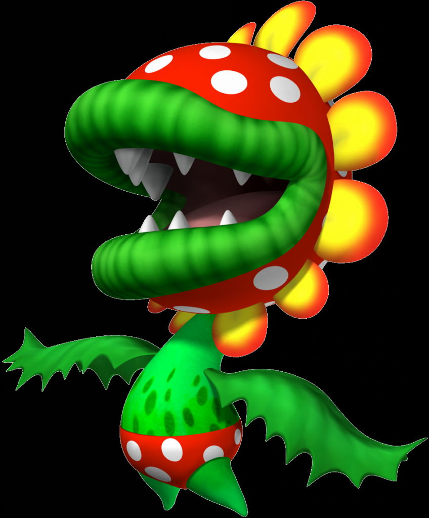 [08/11/2013] Die Piranha-Pflanzen sind bissige Riesenpflanzen, die nach allem schnappen, was ihnen vor die Nase kommt. Das erste Mal kamen sie in Super Mario Bros. vor. Ein besonders gefährliches aber trotzdem beliebtes Exemplar ist Petey Piranha.