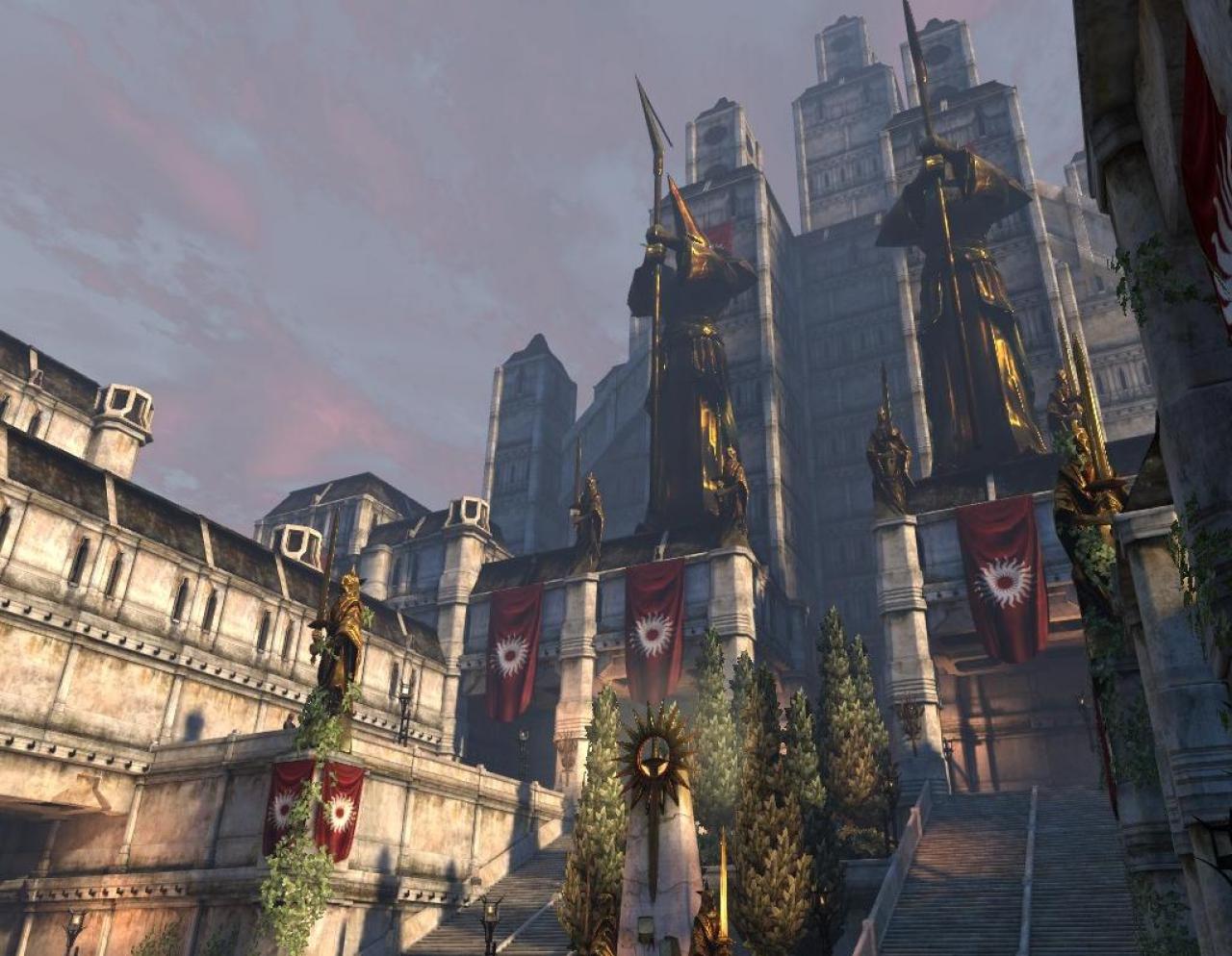 [13/12/2013] Bei der Kirche aus der Dragon Age-Serie handelt es sich um die dominierende Religion in Thedas. Sie wurde im Jahr 0 durch Kordillus Drakon, dem ersten Kaiser von Orlais, gegründet. Die Predigten der Prophetin Andraste dienen dabei als Basis. Sie selbst gilt als die spirituelle Braut des Erbauers. Seit der Abspaltung der Kaiserlichen Kirche gibt es neben der Göttlichen noch ein weiteres Oberhaupt der Kirche. Dabei handelt es sich um den Göttlichen, der im Silberturm von Minrathous lebt.