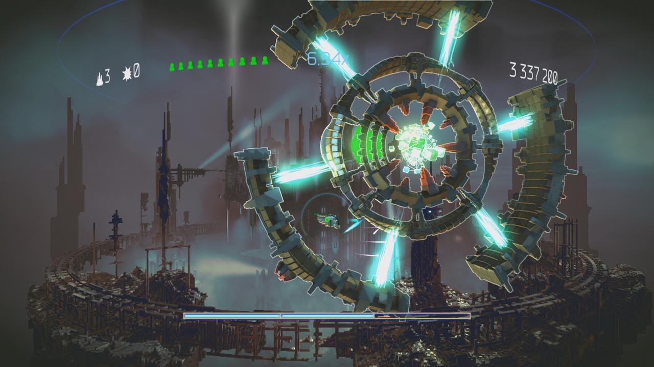 [03/12/2013] Resogun im Test: Jeder Level endet mit einem Bosskampf, der vor allem eure Fähigkeit Schüssen auszuweichen fordert.
