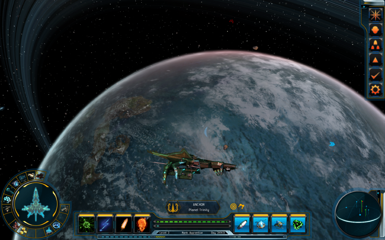 [02/12/2013] Starpoint Gemini 2 (Early Access): Planeten sind nicht nur simple Texturtapeten. Wenn man einem Himmelskörper zu nahe kommt, ertönt eine entsprechende Warnmeldung, dass man sich zu sehr annähert.