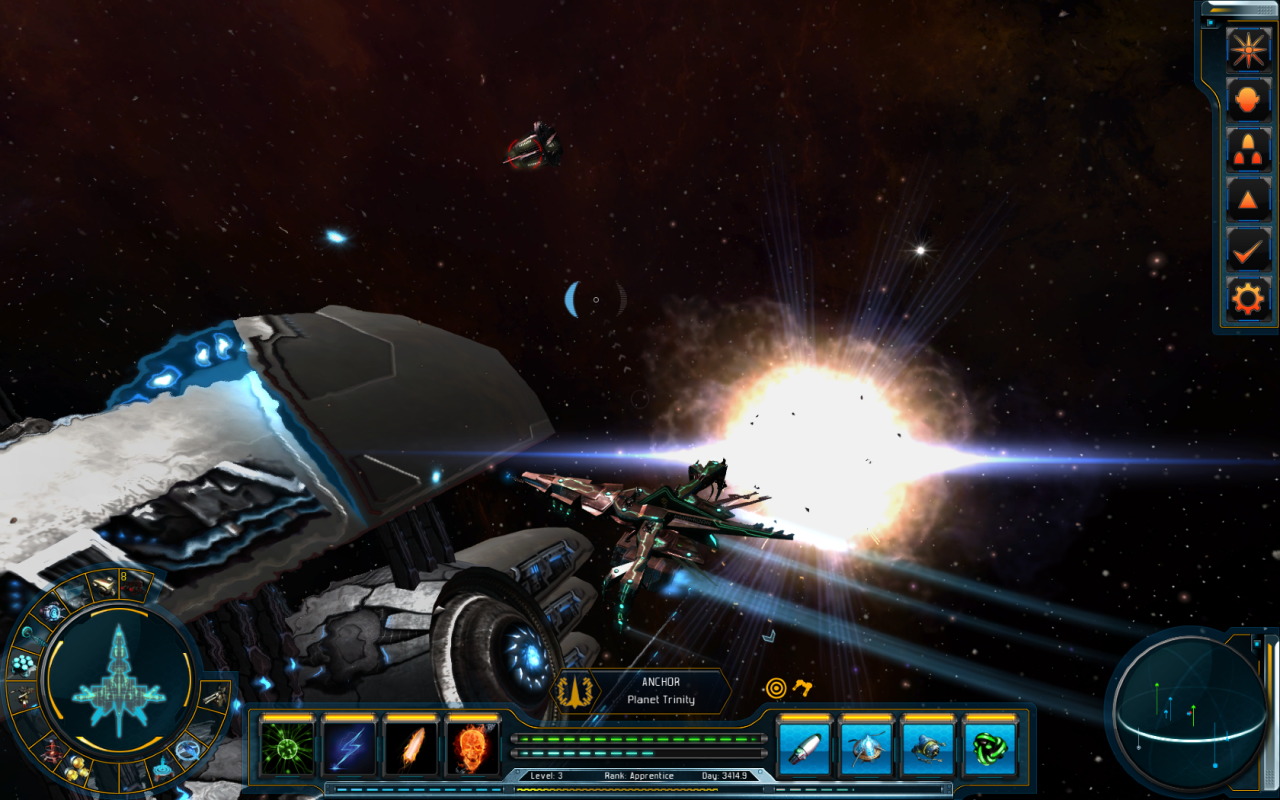 [02/12/2013] Starpoint Gemini 2 (Early Access): Gegnerische Schiffe zerbersten unter unserem Beschuss.