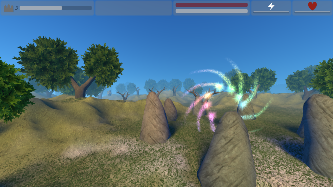 [30/01/2014] Arcane Worlds: Auffällige Objekte in der Landschaften kennzeichnen Interaktionsmöglichkeit.