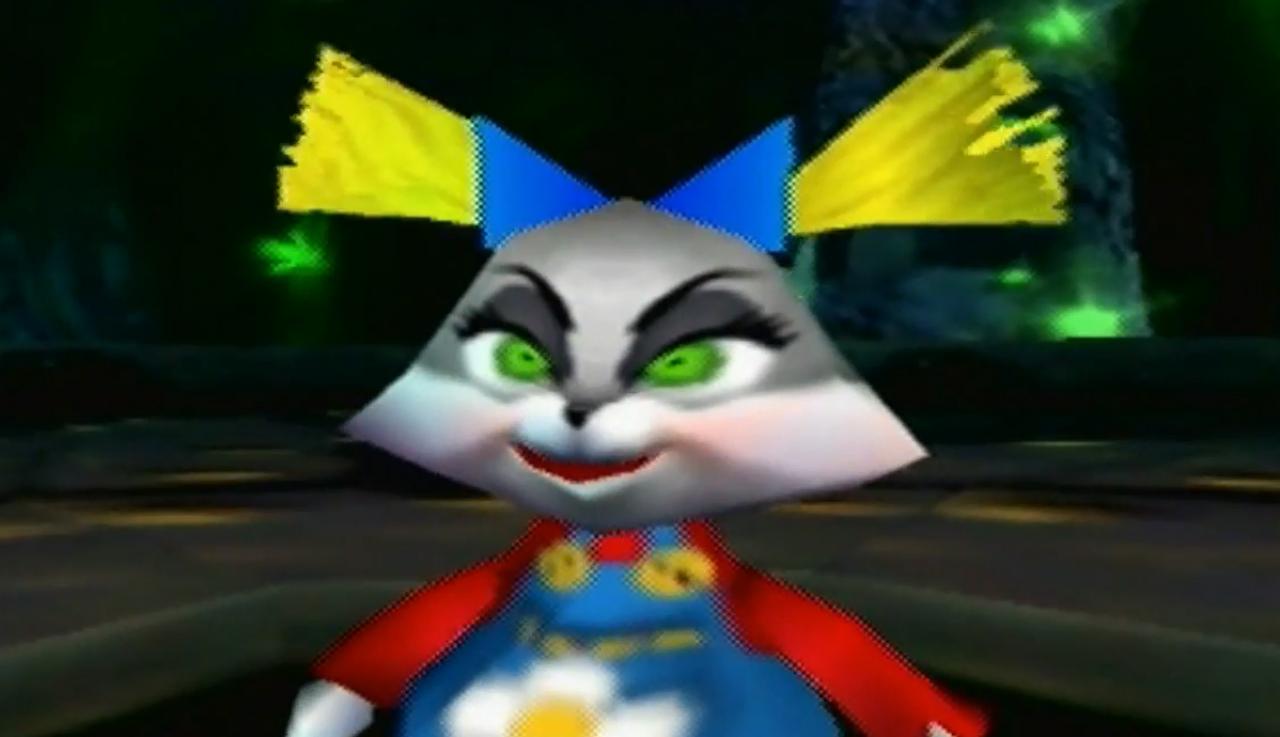 [10/01/2014] In Conker's Bad Fur Day trifft man auf die verrücktesten Charaktere, auch auf dieses zu Anfang niedliche Wesen, das nach seiner Mama ruft. Niedlich bleibt es allerdings nicht für lange, denn schon bald, verdreht es nicht nur fürchterlich seinen Kopf, sondern holt sich auch noch einen riesigen Stoffteddy mitsamt umfangreichen Waffenarsenal an die Seite.