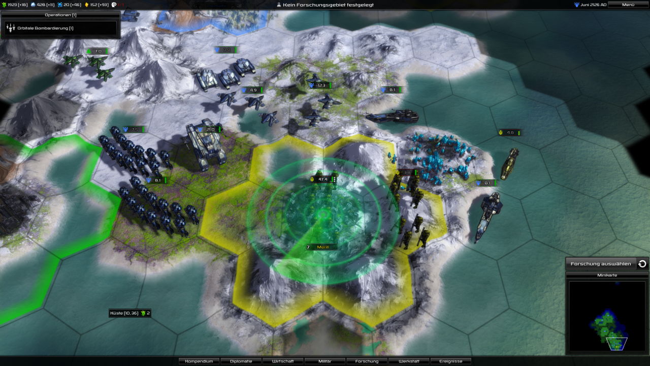 [09/01/2014] Pandora: First Contact - Taktische Operationen wie hier ein Scanvorgang decken kurzzeitig verdecktes Terrain auf.