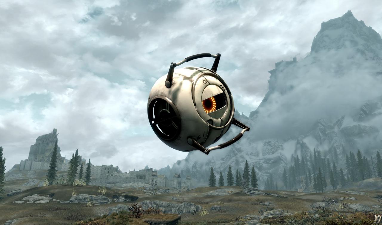 [31/01/2014] Eine etwas ungewöhnliche, dafür aber umso genialere Mischung bildet die Portal 2 Space Core Mod für The Elder Scrolls 5: Skyrim. Modifikation ist in diesem Fall aber ein wenig tief gestapelt, denn dieses phänomenale Crossover ist nicht etwa auf dem Mist ein Fans gewachsen, sondern eine Produktion von Valve und Bethesda höchstpersönlich. Anlass dafür war die Feier der Einführung des Steam Workshop für Skyrim.