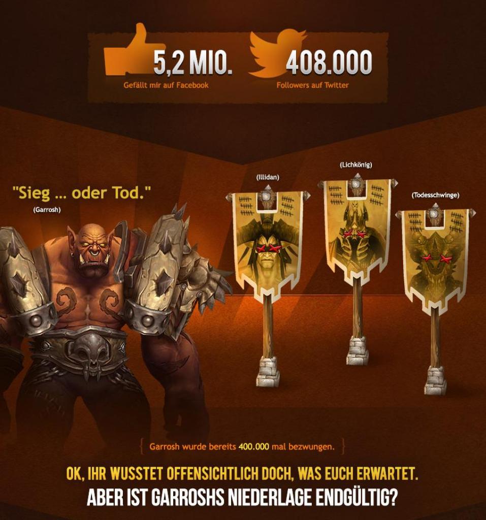 [28/01/2014] 10 Jahre World of Warcraft: Blizzard veröffentlicht eine Infografik mit zahlreichen Fakten zum Online-Rollenspiel. (1)