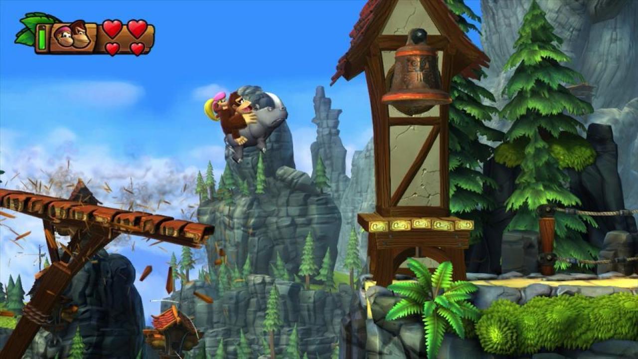 [21/01/2014] Ein weiterer Klassiker unter den Reittieren ist natürlich das Nashorn Rambi, das uns durch die Welt von Donkey Kong Country Returns begleitet.