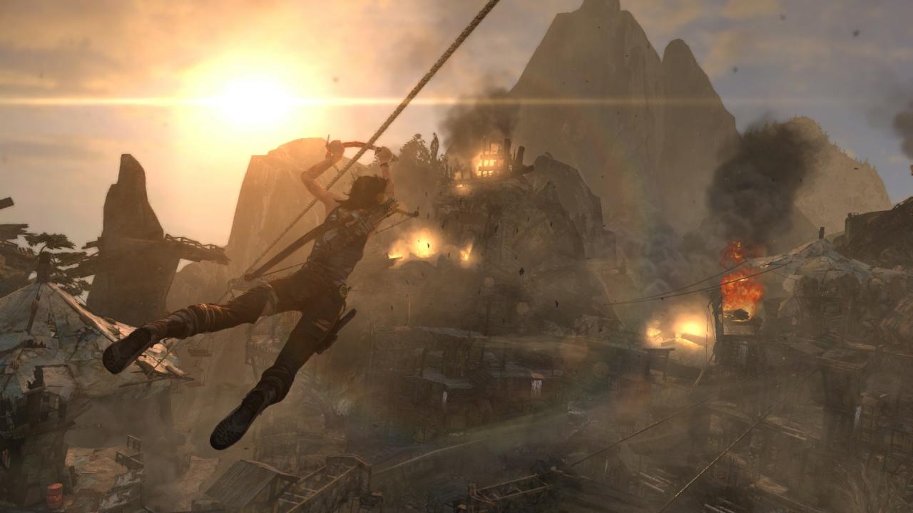 [07/01/2014] Tomb Raider - Auf der von steilen Gebirgen geprägten Insel, auf der wir uns befinden, wagen wir uns mit Lara immer wieder in gefährliche Höhen.