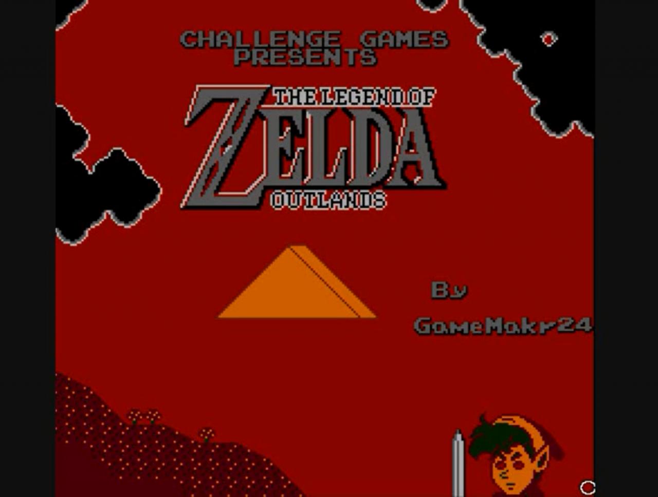 [24/01/2014] Der NES-Klassiker The Legend of Zelda bekommt in Zelda Challenge: Outlands eine Genralüberholung. Es gibt jede Menge neuer Monster, Terrains und Dungeons bis hin zu einer komplett überarbeiten Weltkarte. Definitiv einer der besten Zelda-Hacks, die es gibt.