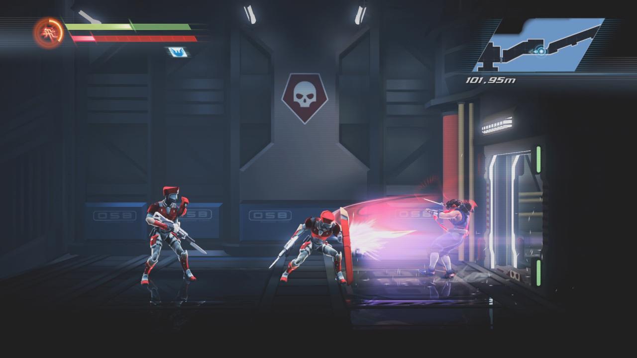 [18/02/2014] Gegner mit Schilden wehren Striders Angriffe ab - hier sind aufgeladene Attacken nötig. (PS4-Version)