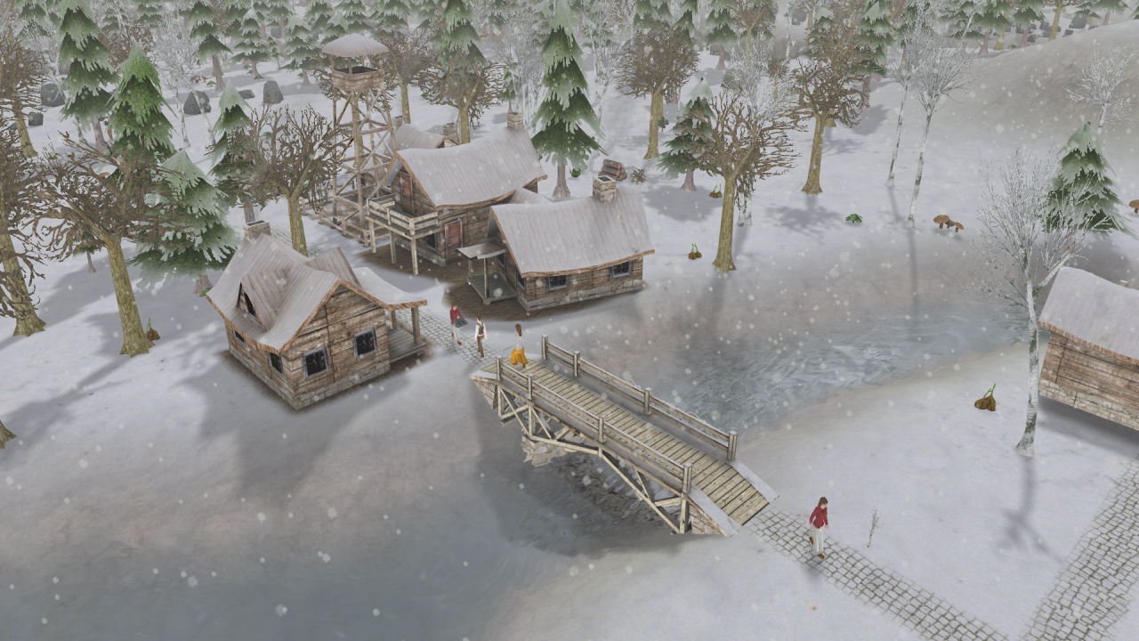 [21/02/2014] Banished: Im Winter brauchen die Bewohner warme Kleidung, sonst droht der Tod durch Erfrierung.