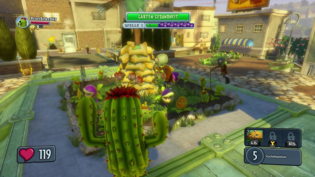 [24/02/2014] Der Wellen-Modus Gartenkommando lässt sich auch allein angehen. Das ist jedoch wenig unterhaltsam und teils etwas zu schwer. (Bild aus der Xbox-One-Version)