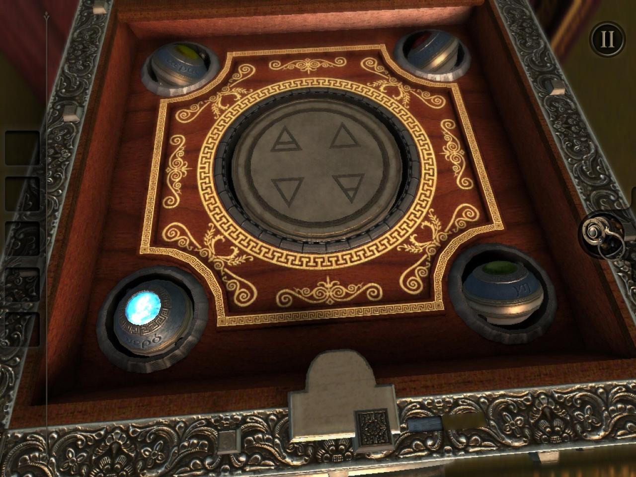 [21/02/2014] The Room - Kapitel 2 - Bewegt euer iPad, um die Kugeln an den Ecken nacheinander zum Leuchten zu bringen.