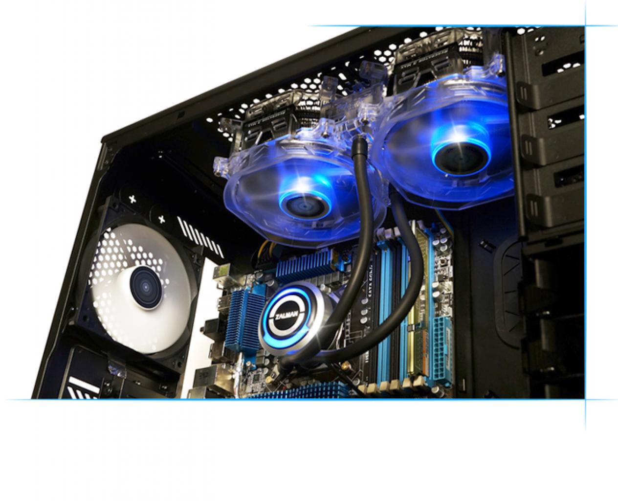 [07/02/2014] Zalman Reserator 3 im Gehäusedeckel eingebaut