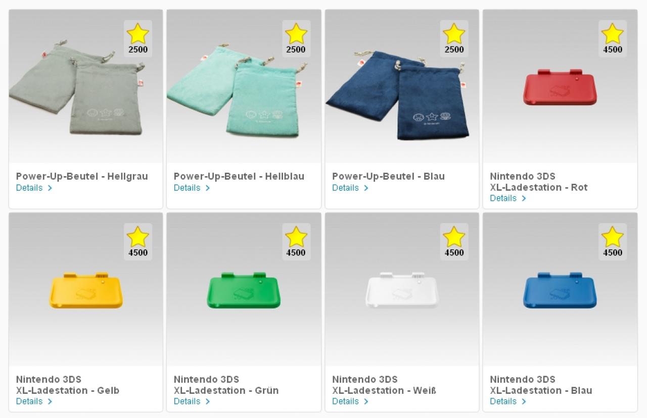 [07/02/2014] Neue Belohnungen im Sternekatalog - Nintendo 3DS-Tasche und Ladeschalen für Nintendo 3DS XL