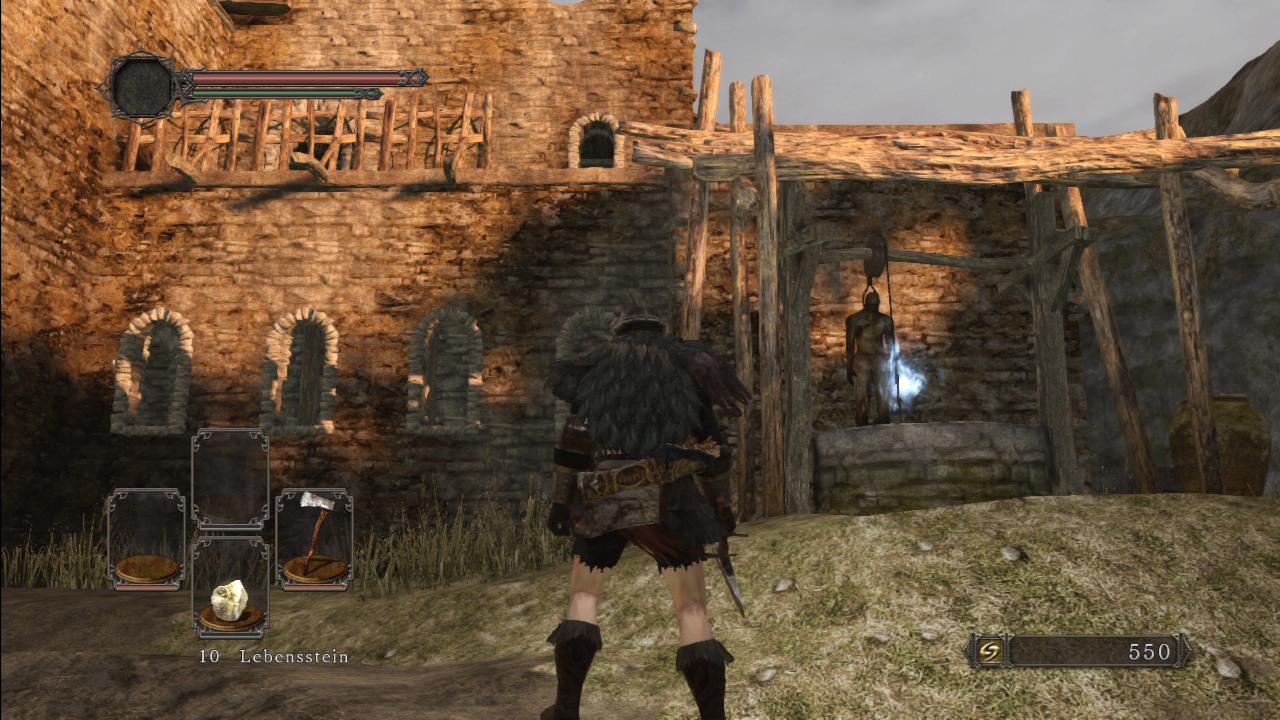 [10/03/2014] Dark Souls 2 - Tipps - Alle Fundorte der Estus Flakon Scherben: In Majula am Brunnen des hinteren Hauses. Schlagt einfach auf den Stein.