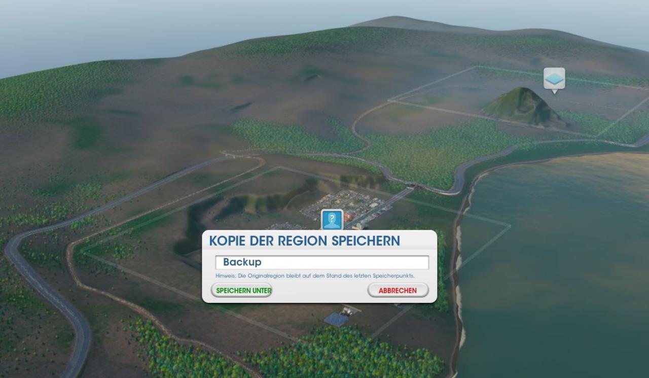 [20/03/2014] Der Spielstand wird durch das Anlegen einer Kopie der aktiven Region gespeichert.